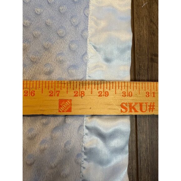 Baby Starters Blue Plush Baby Blanket Sensory Knobby  Satin Back & Trim - Picture 5 of 6